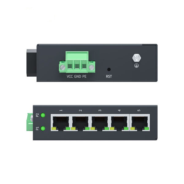 The ER1000 industrial switch features a full Gigabit port design, ensuring high-speed and stable network transmission for industrial equipment