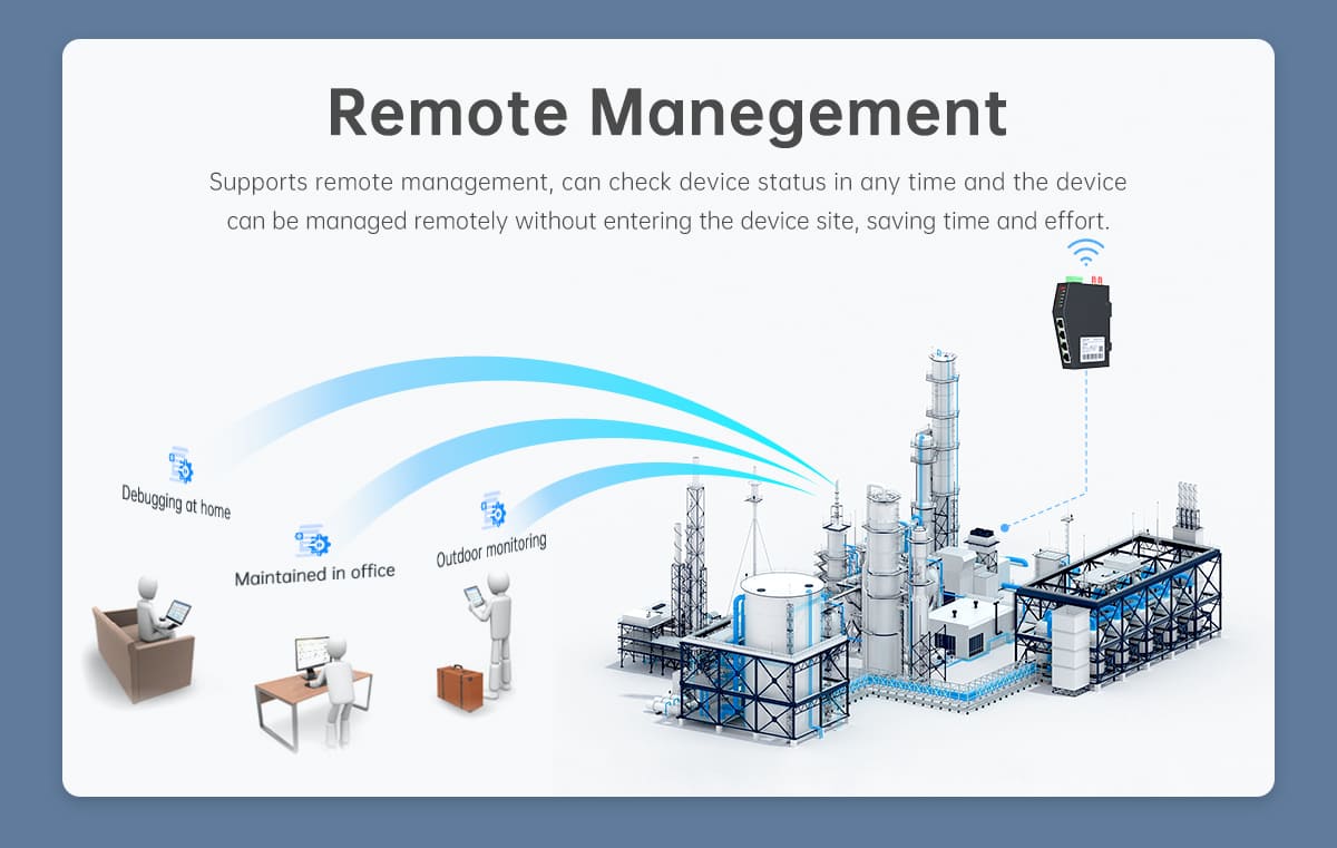 The ER5200 5G RedCap DTU Industrial Router supports 5G SA/APN/VPDN/Private Network SIM Card access. Support 5G mainstream frequency bands and compatible with 4G/3G networks