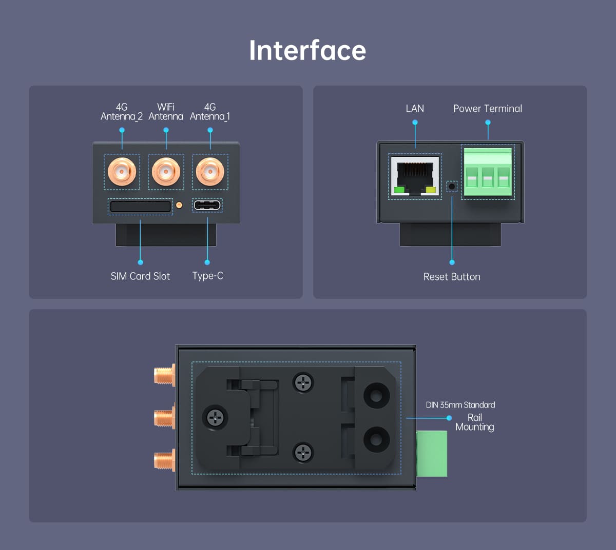 ER4200 is a 4G Cat.4 WiFi6 Industrial Routerfrom IOTRouter. The device supports DIN35mm standard rail mounting and provides dual 4G antenna version and single 4G antenna version to meet the needs of different scenarios. Suitable for intelligent monitoring, industrial automation, smart city and other harsh environments.