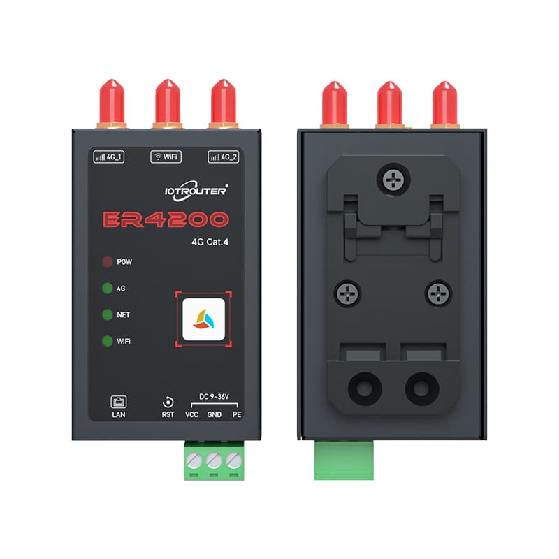 ER4200 is a 4G Cat.4 WiFi6 Industrial Routerfrom IOTRouter. The device supports DIN35mm standard rail mounting and provides dual 4G antenna version and single 4G antenna version to meet the needs of different scenarios. Suitable for intelligent monitoring, industrial automation, smart city and other harsh environments.