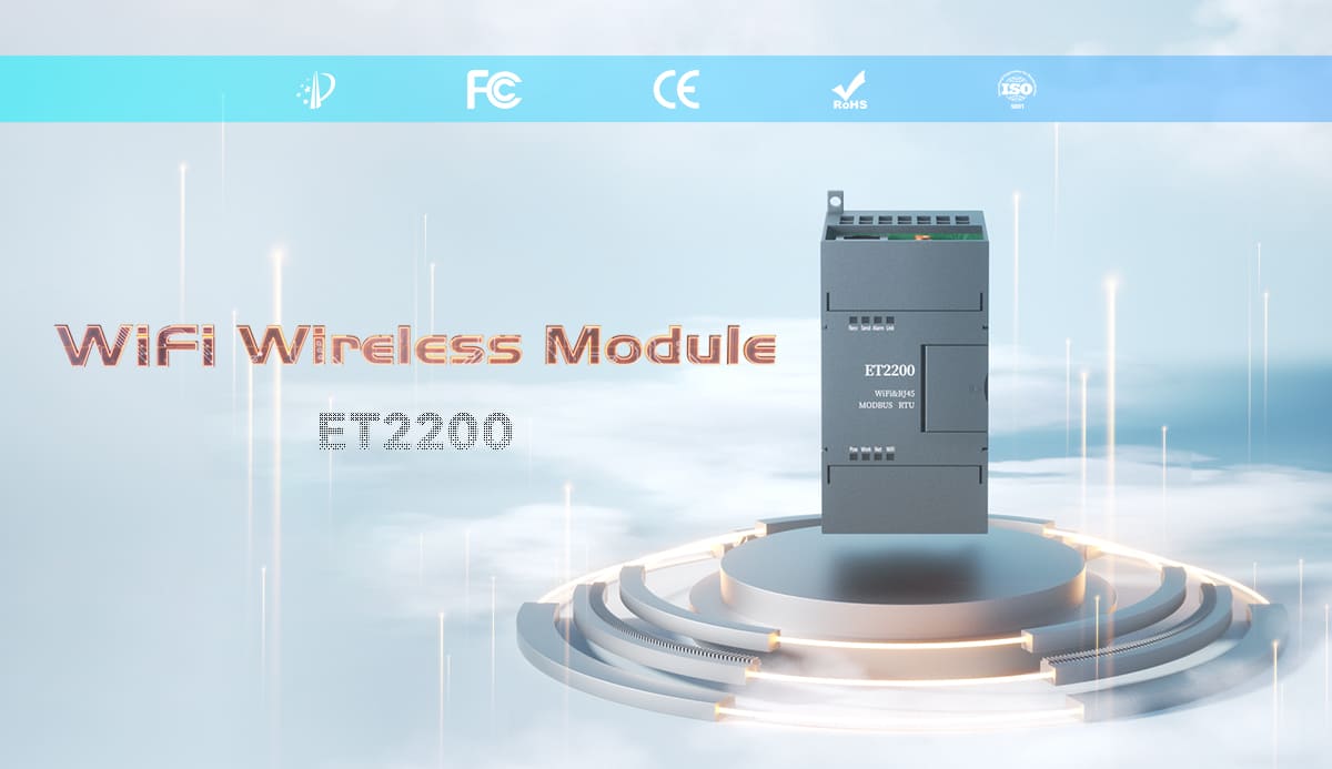 O ET2200 é um terminal de transmissão WiFi de carril DIN de nível industrial que integra Wi-Fi e Ethernet, suportando comunicação sem fios 802.11b/g/n e Ethernet adaptável de 10/100 Mbps