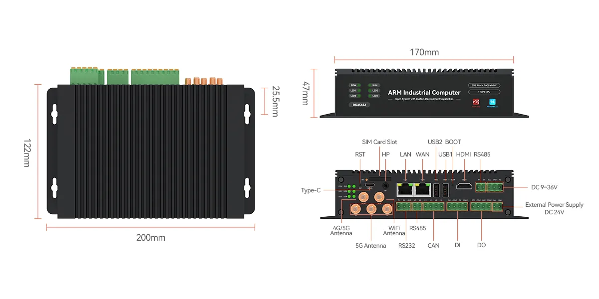 EC301 Multi-Interface ARM Industrial Computer