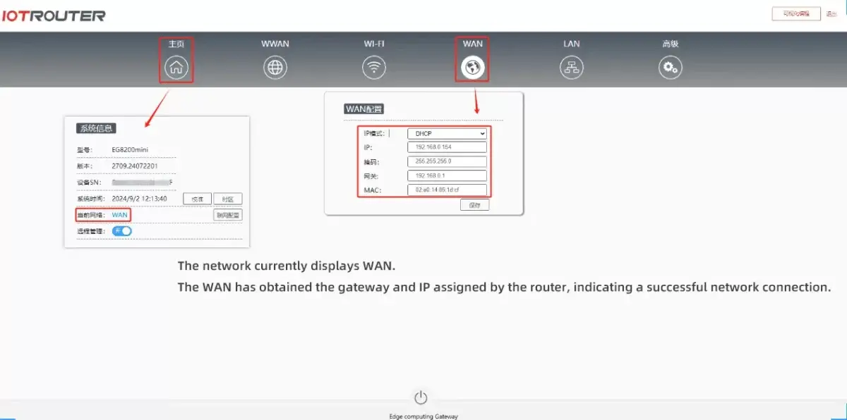 Method 2: WAN (Ethernet) connection. Simply connect the WAN port to the network router using an Ethernet cable.