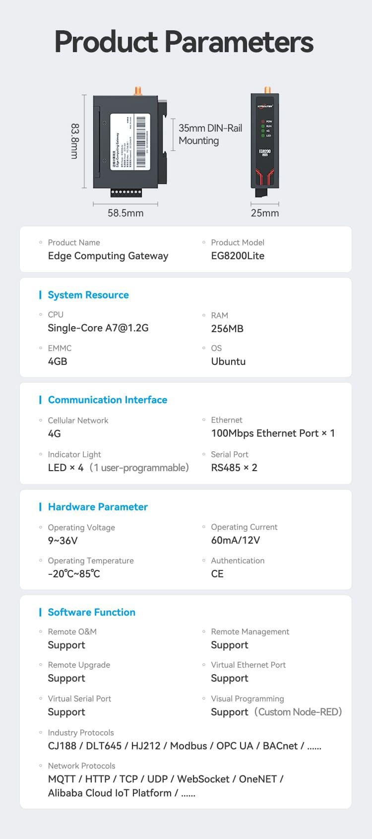 EG8200Lite – Cost-Effective Industrial IoT Edge Computing Gateway_14