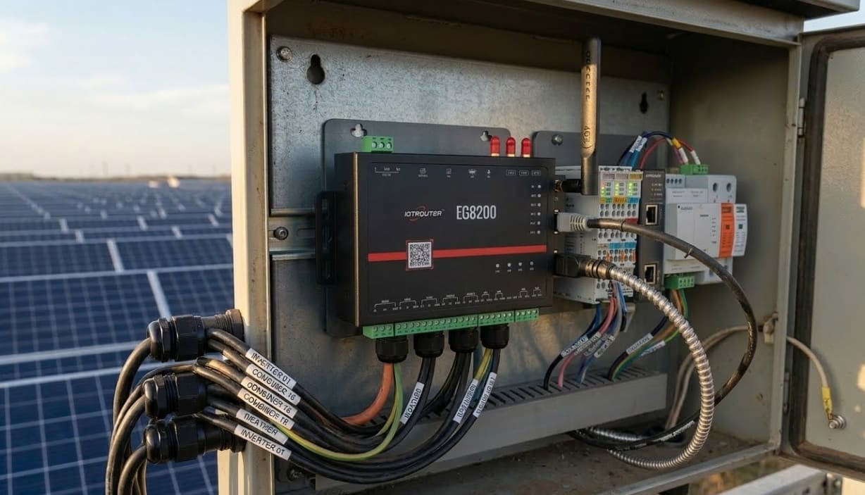 Edge Computing PLC Gateway with Node-RED 16 PV Power Plant Communication Gateway_Modbus to IEC104 Protocol Conversion and Edge Computing Practices