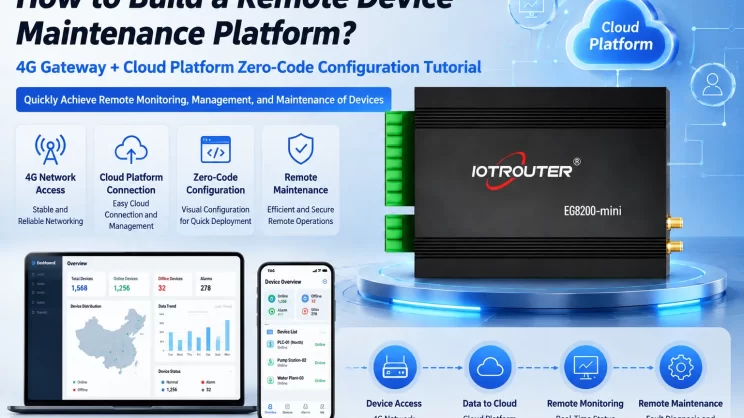 Remote Device Management Platform with 4G Industrial Gateway
