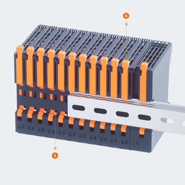 EM100 ESP32-S3 Edge PLC Controller with Modular I/O 2 EM100 modular backplane design