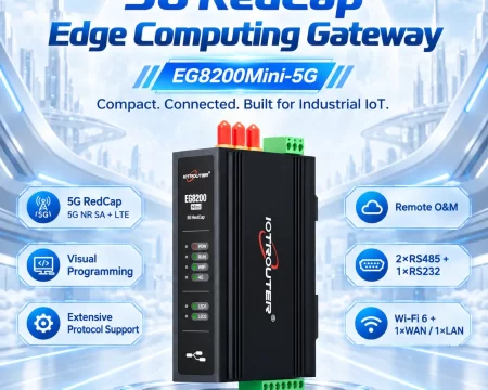 EG8200Mini-5G Released A 5G RedCap PLC Gateway for Data Acquisition and Remote Maintenance