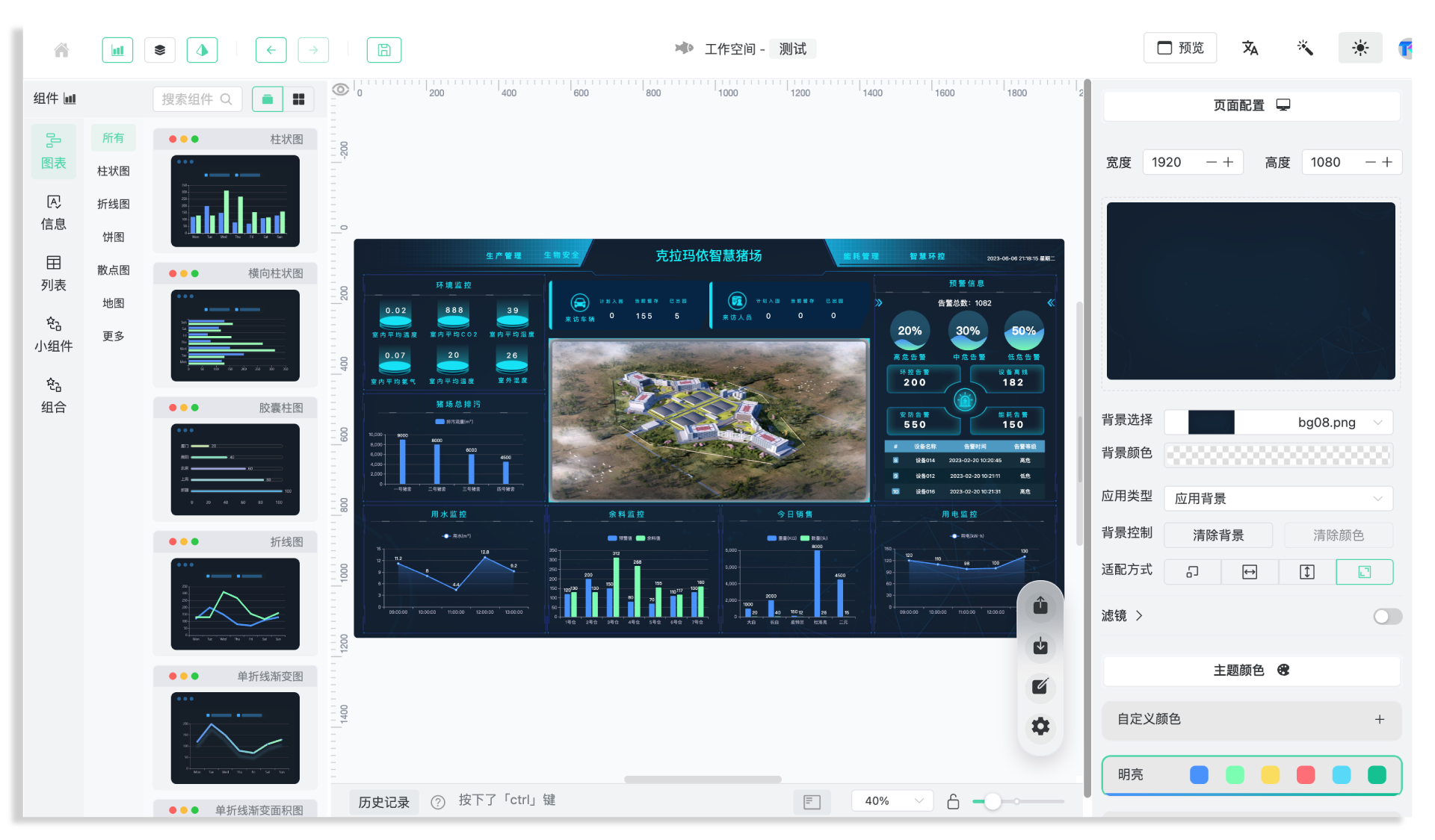 Großes Bildschirmdesign